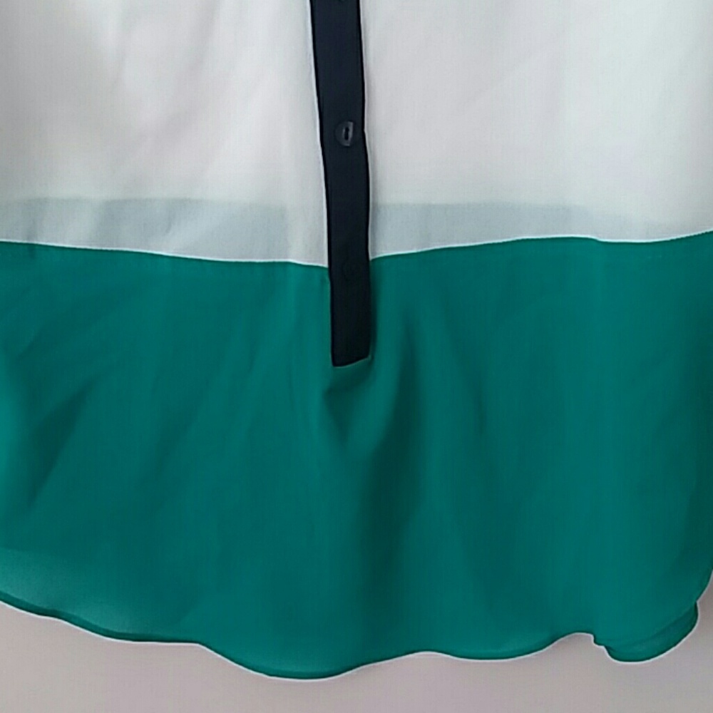 BCX color block sheer tunic Small - Picture 4 of 7